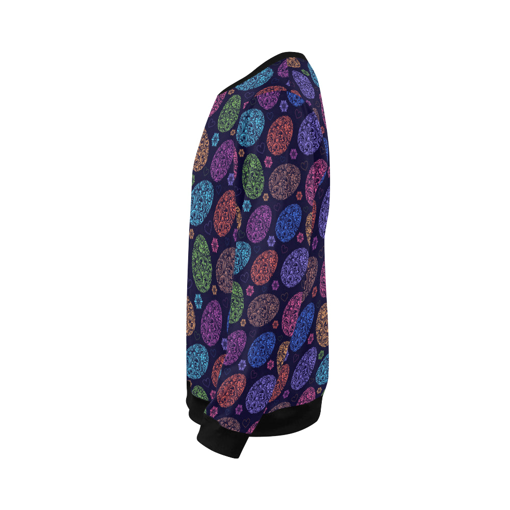 Easter Eggs Pattern Print Design RB012 Men Long Sleeve Sweatshirt