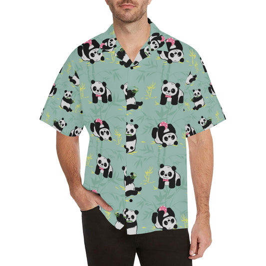 Panda Pattern Print Design A05 Men's Hawaiian Shirt