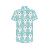 Sea Lion Baby Pattern Print Design 01 Men's Short Sleeve Button Up Shirt