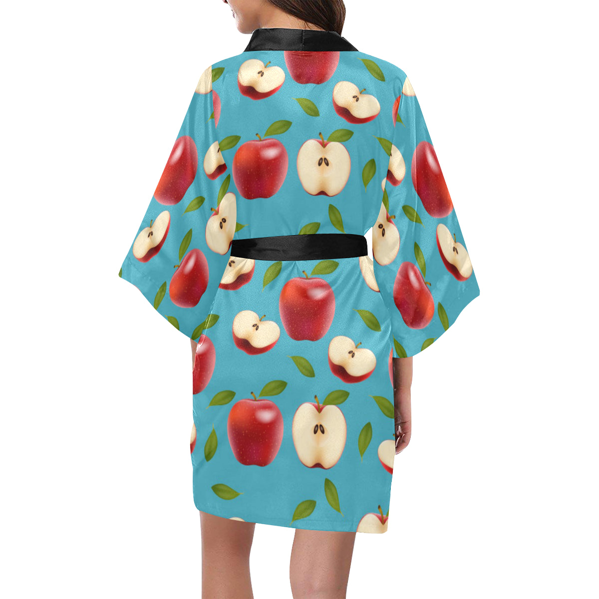 Apple Pattern Print Design AP012 Women Kimono Robe
