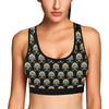 American indian Skull Pattern Sports Bra