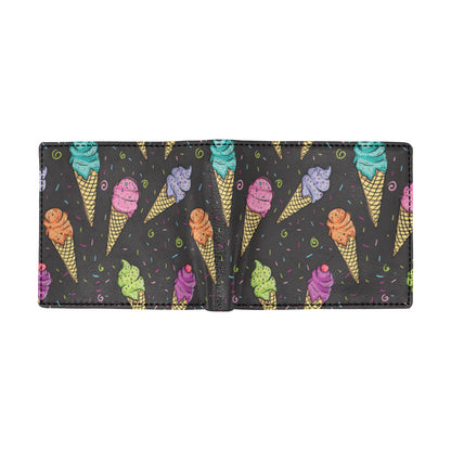 Ice Cream Pattern Print Design IC06 Men's ID Card Wallet