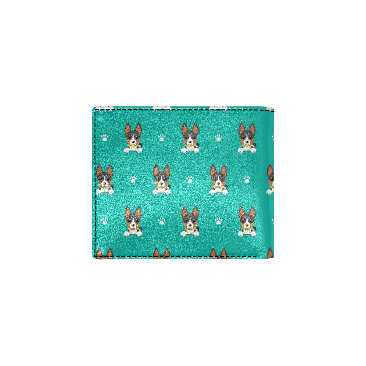 Basenji Pattern Print Design 03 Men's ID Card Wallet