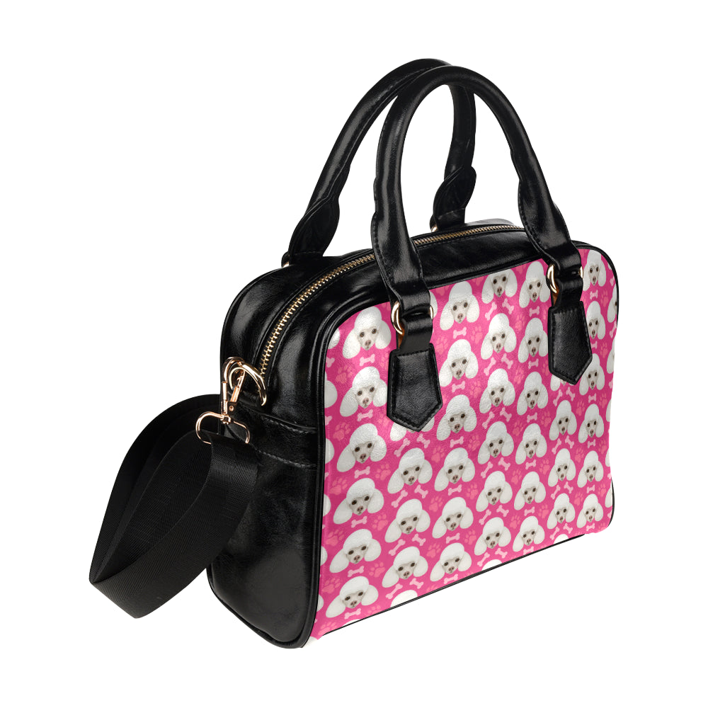 Poodle Pattern Print Design A04 Shoulder Handbag