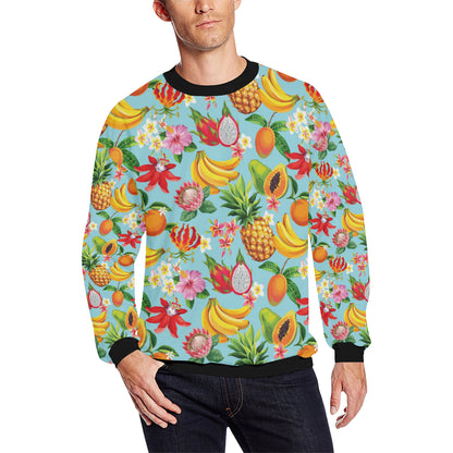 Tropical Fruits Pattern Print Design TF01 Men Long Sleeve Sweatshirt
