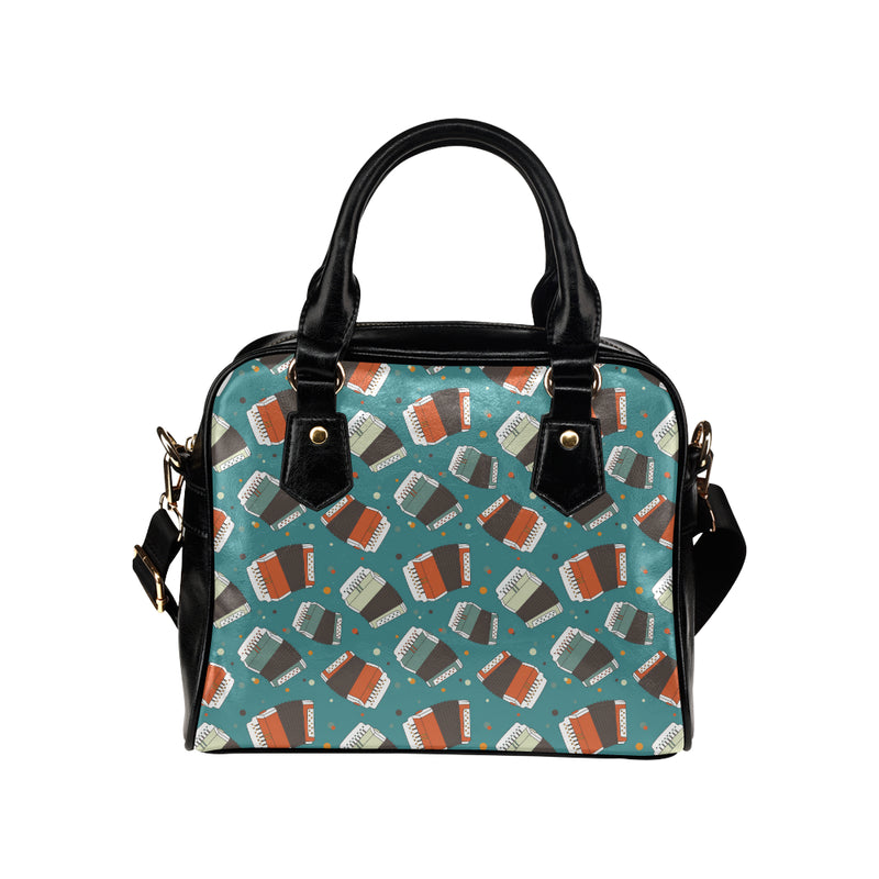 Accordion Pattern Print Design 02 Shoulder Handbag
