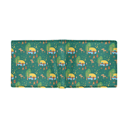 Camping Camper Pattern Print Design 06 Men's ID Card Wallet