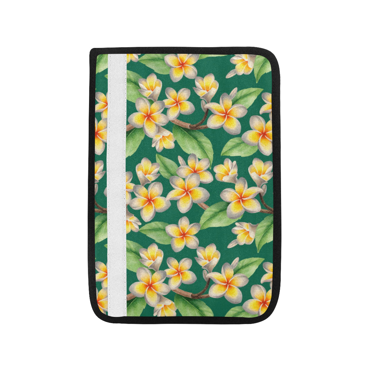 Plumeria Pattern Print Design PM07 Car Seat Belt Cover
