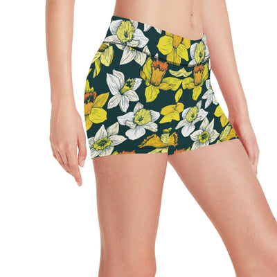 Daffodils Pattern Print Design DF02 Yoga Shorts