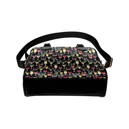 Cocktail Pattern Print Design 01 Shoulder Handbag