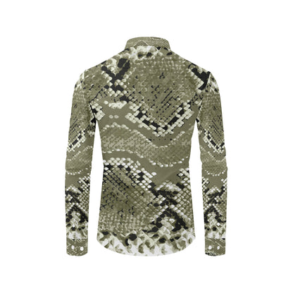 Python Pattern Print Design A04 Men's Long Sleeve Shirt