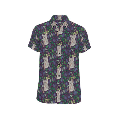 Koala Pattern Print Design 06 Men's Short Sleeve Button Up Shirt