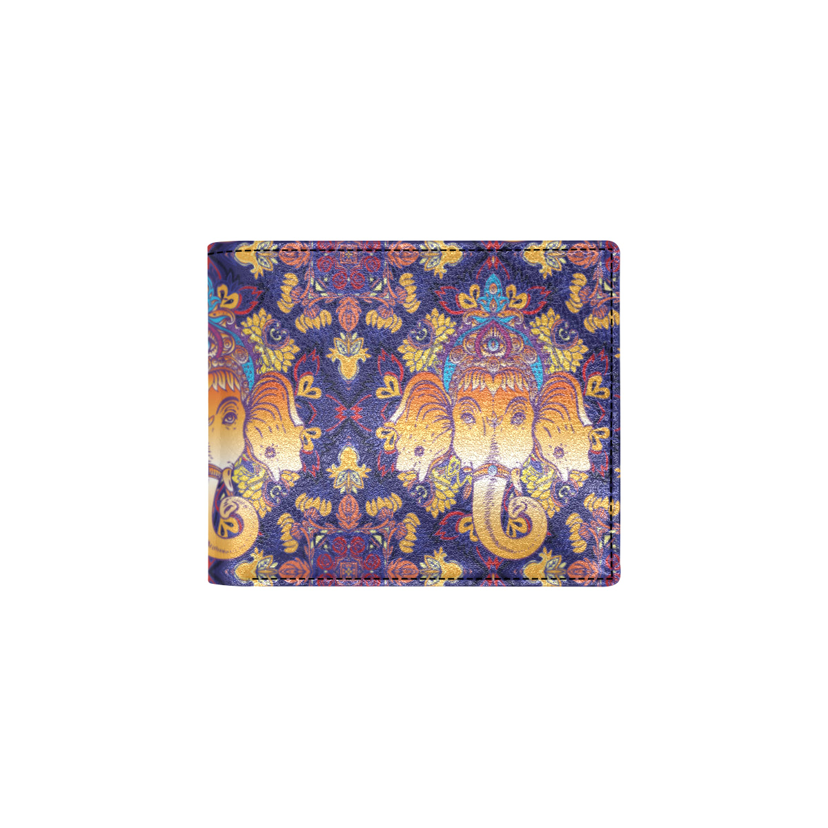 Ganesha Pattern Print Design 01 Men's ID Card Wallet