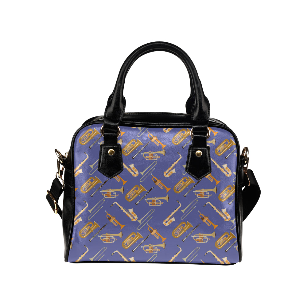 Trombone Pattern Print Design 02 Shoulder Handbag