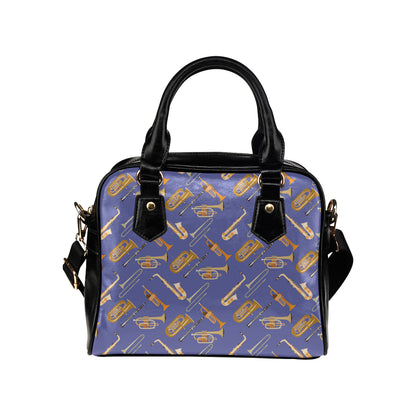 Trombone Pattern Print Design 02 Shoulder Handbag