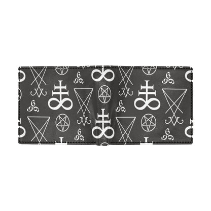 Pentagram Pattern Print Design A04 Men's ID Card Wallet