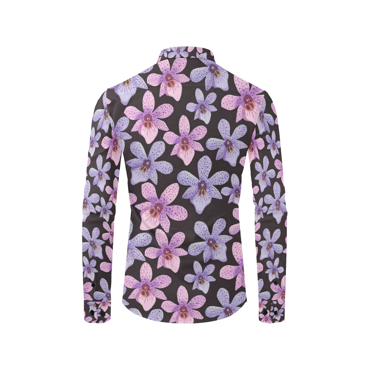 Orchid Pattern Print Design OR08 Men's Long Sleeve Shirt