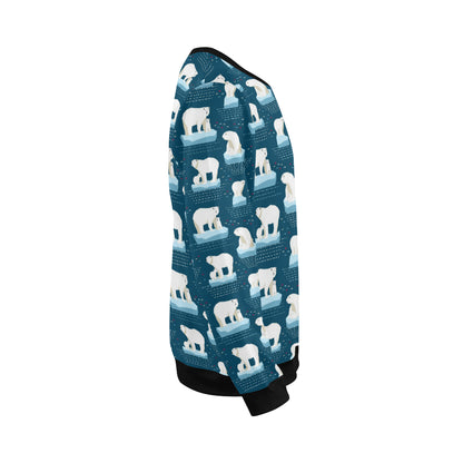 Polar Bear Pattern Print Design PB02 Men Long Sleeve Sweatshirt