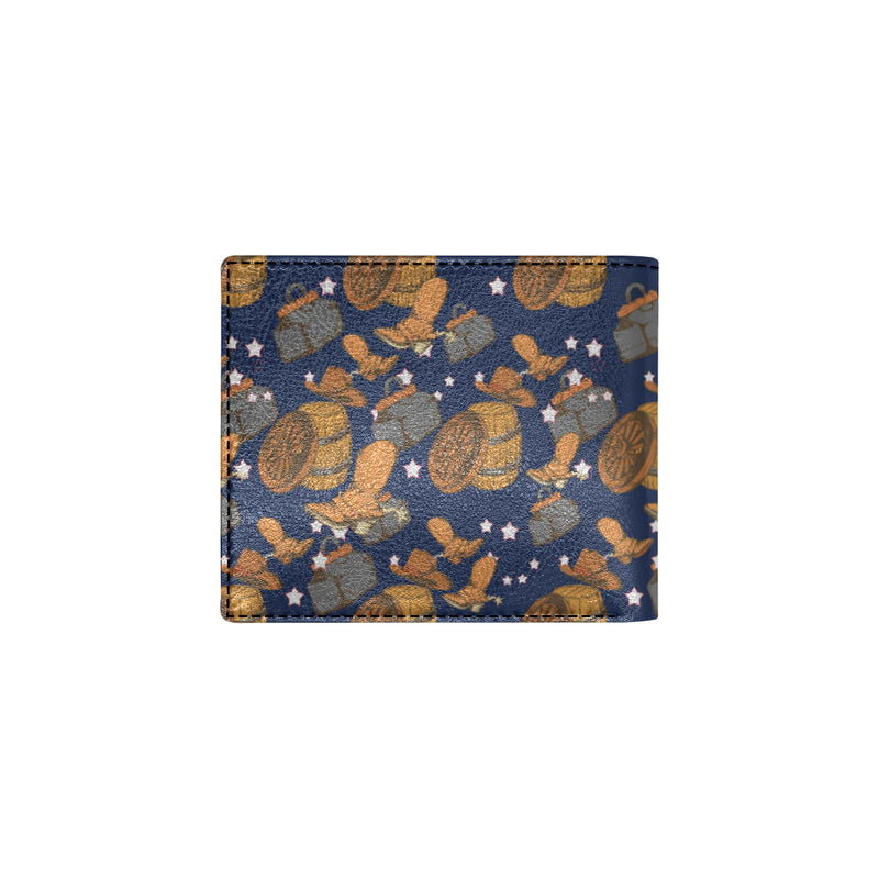 Cowboy Pattern Print Design 03 Men's ID Card Wallet