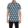 Chihuahua Pattern Print Design 03 Men's Short Sleeve Button Up Shirt