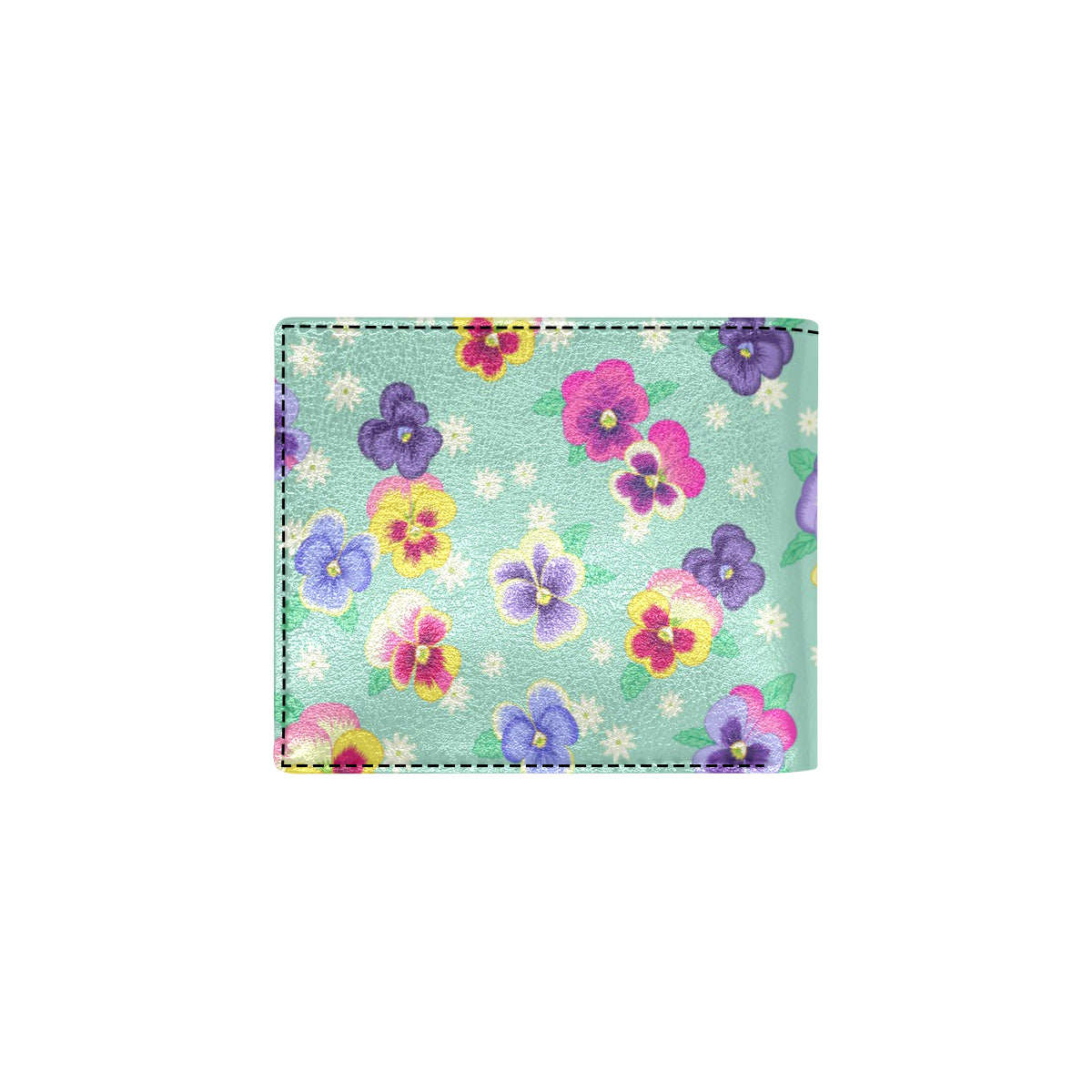 Pansy Pattern Print Design PS08 Men's ID Card Wallet
