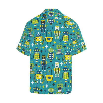 Robot Pattern Print Design A02 Men's Hawaiian Shirt
