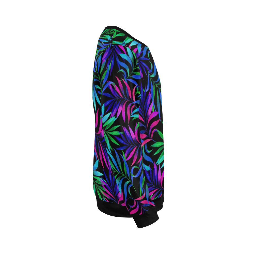 Tropical Flower Pattern Print Design TF010 Men Long Sleeve Sweatshirt