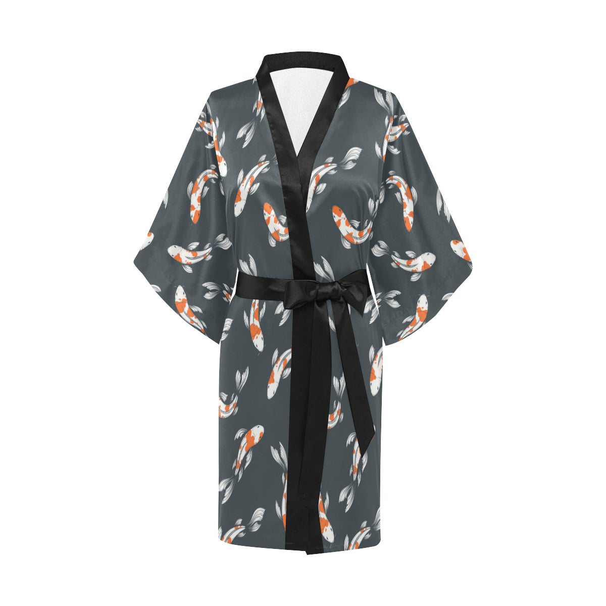 KOI Fish Pattern Print Design 04 Women's Short Kimono