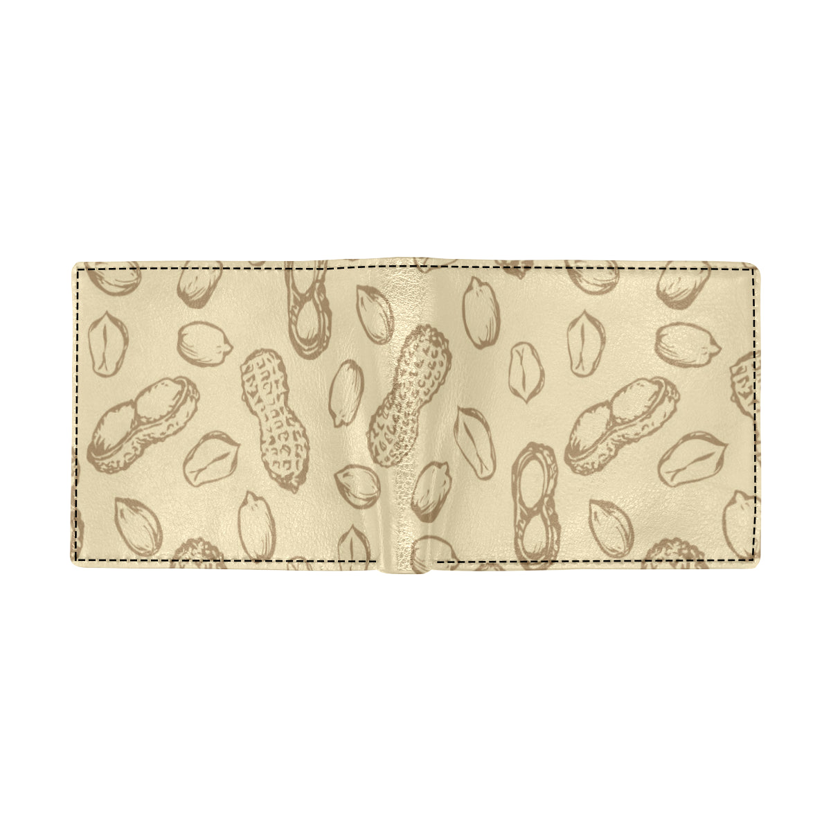 Peanut Pattern Print Design A02 Men's ID Card Wallet