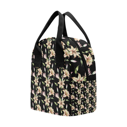 Lily Pattern Print Design LY05 Insulated Lunch Bag