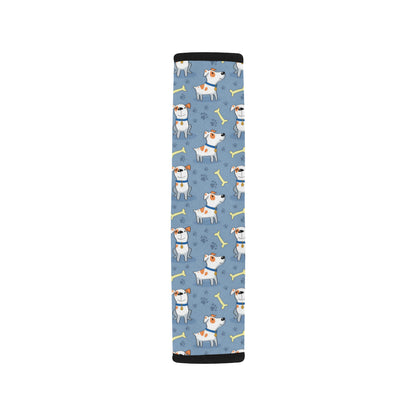 Bull Terriers Pattern Print Design 04 Car Seat Belt Cover