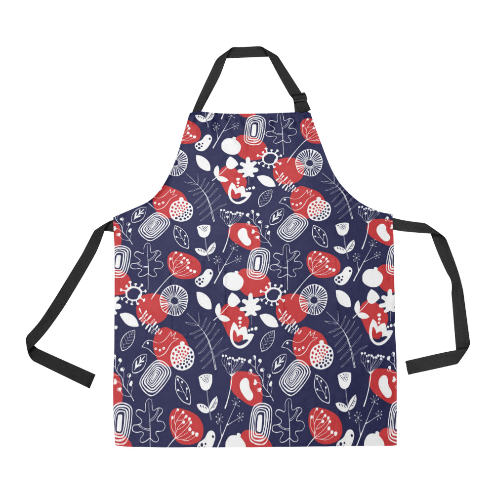 Nordic Pattern Print Design A02 Apron with Pocket