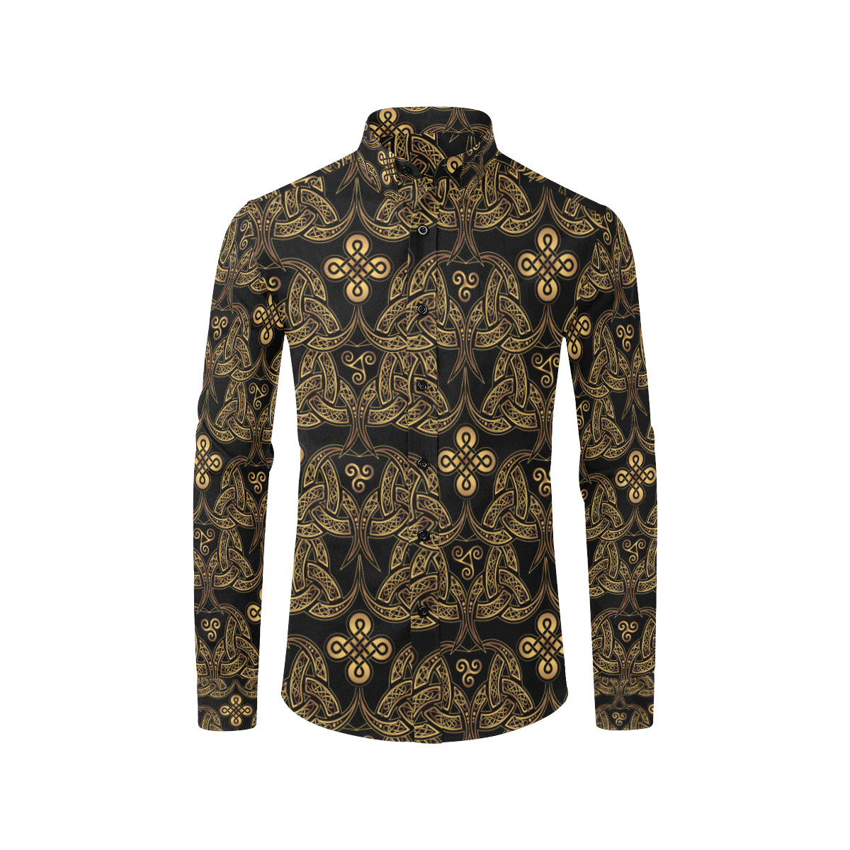 Celtic Knot Gold Design Men's Long Sleeve Shirt