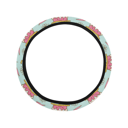 Cake Pattern Print Design 06 Steering Wheel Cover with Elastic Edge