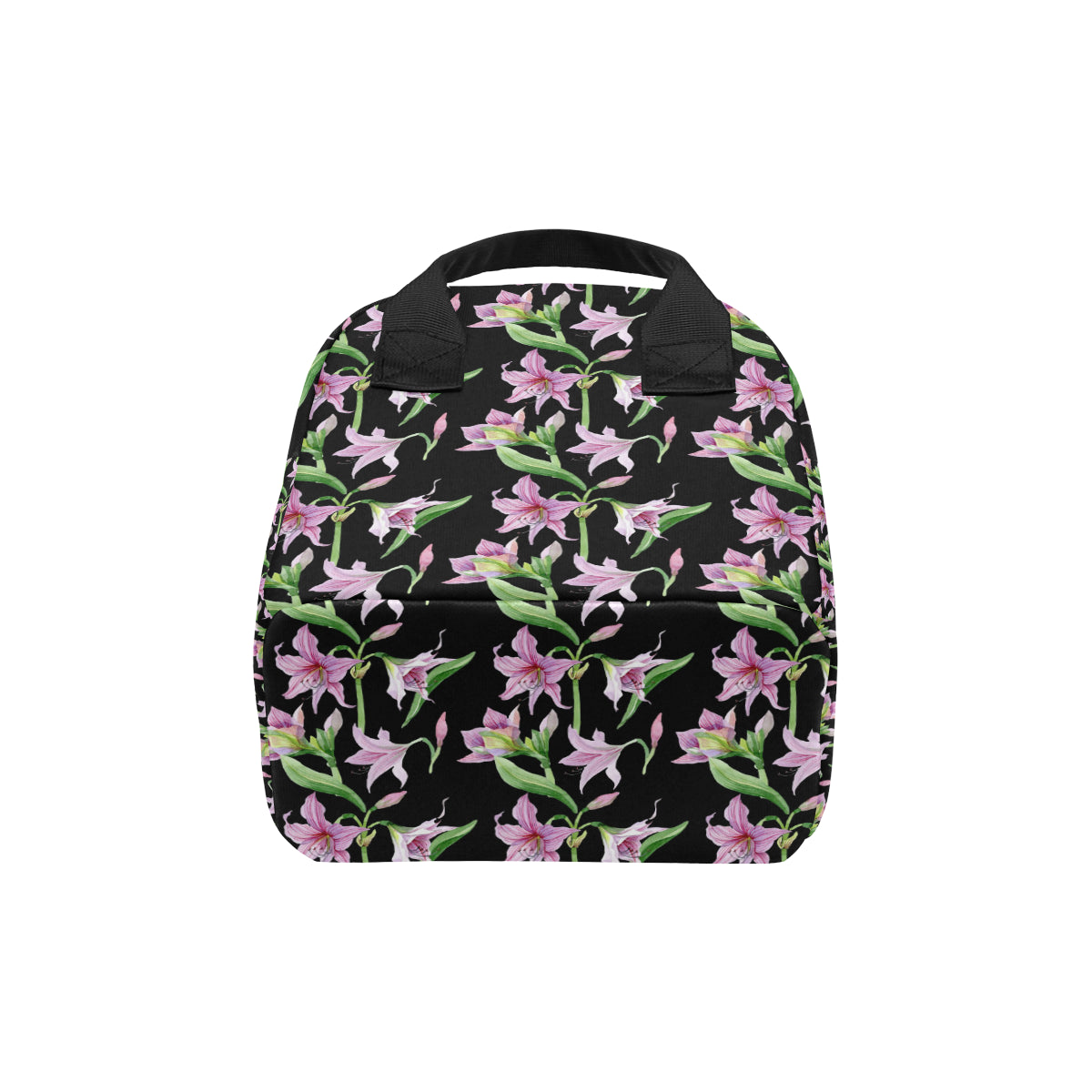 Amaryllis Pattern Print Design AL08 Insulated Lunch Bag