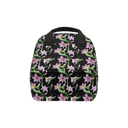 Amaryllis Pattern Print Design AL08 Insulated Lunch Bag