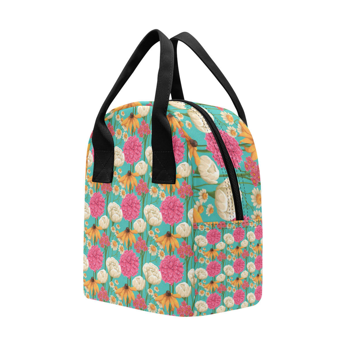 Summer Floral Pattern Print Design SF07 Insulated Lunch Bag