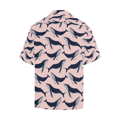 Humpback Whale Pattern Print Design 02 Men's Hawaiian Shirt