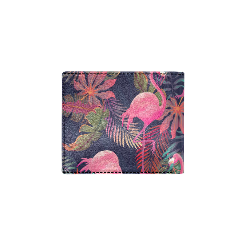 Flamingo Tropical Pattern Men's ID Card Wallet