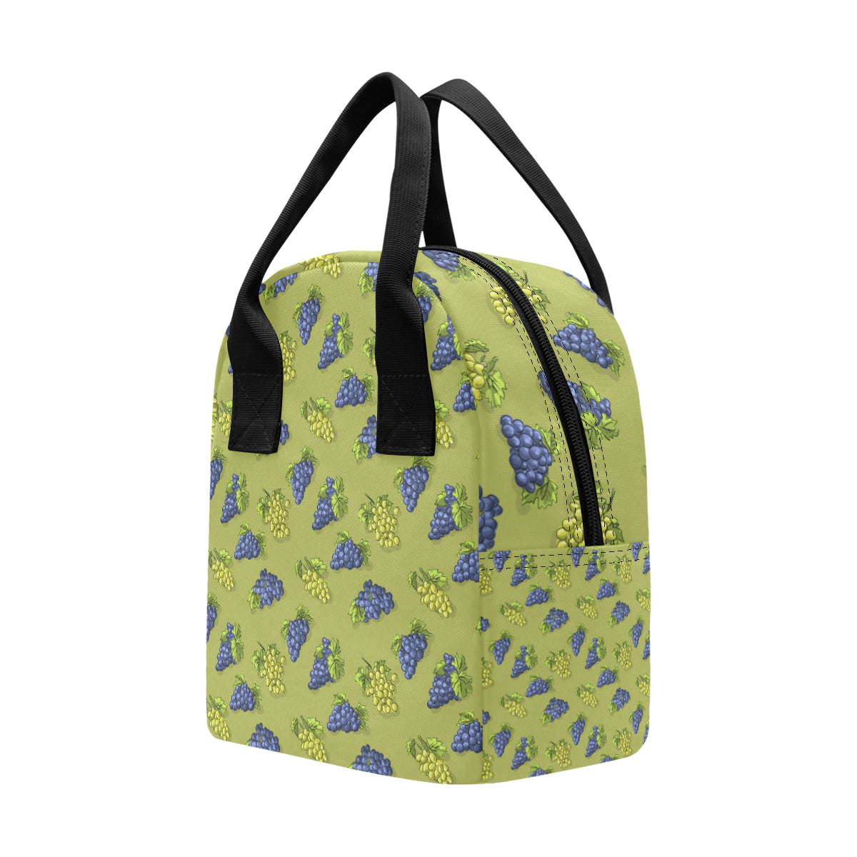 Grape Pattern Print Design GP08 Insulated Lunch Bag