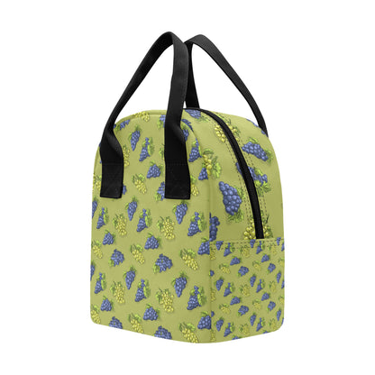 Grape Pattern Print Design GP08 Insulated Lunch Bag