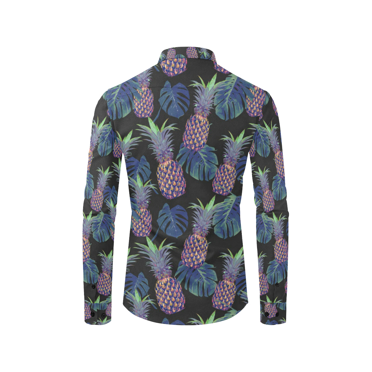 Pineapple Pattern Print Design PP04 Men's Long Sleeve Shirt
