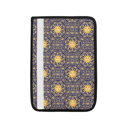 Celestial Gold Sun Face Car Seat Belt Cover