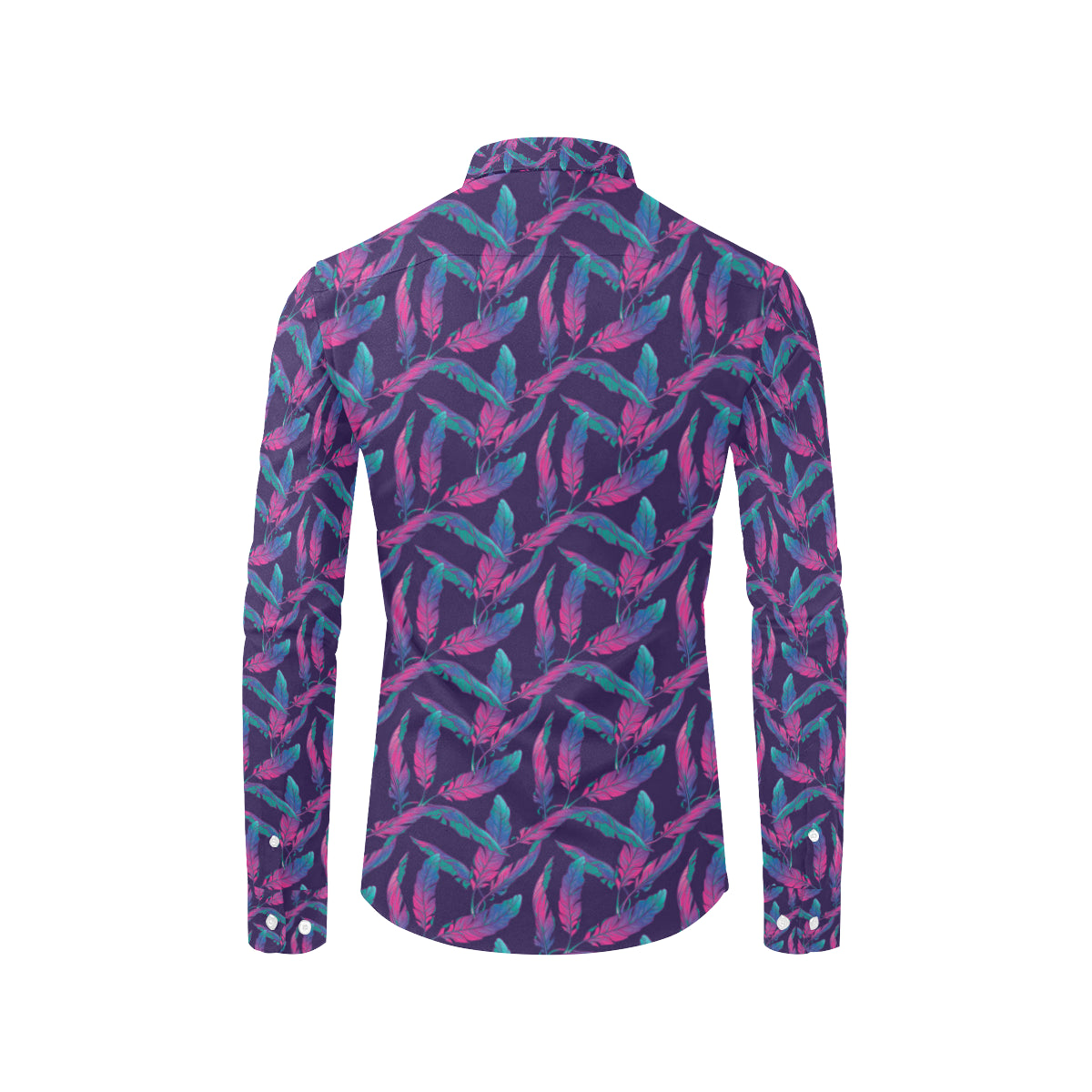 Banana Leaf Pattern Print Design 08 Men's Long Sleeve Shirt