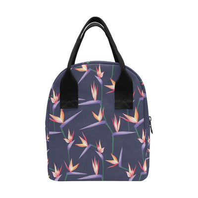 Bird Of Paradise Pattern Print Design BOP015 Insulated Lunch Bag