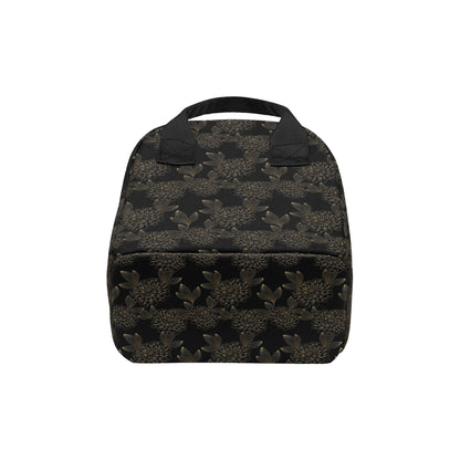 Dahlia Pattern Print Design DH04 Insulated Lunch Bag