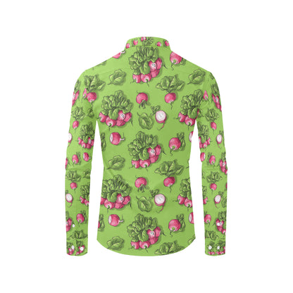 Radish Pattern Print Design A05 Men's Long Sleeve Shirt