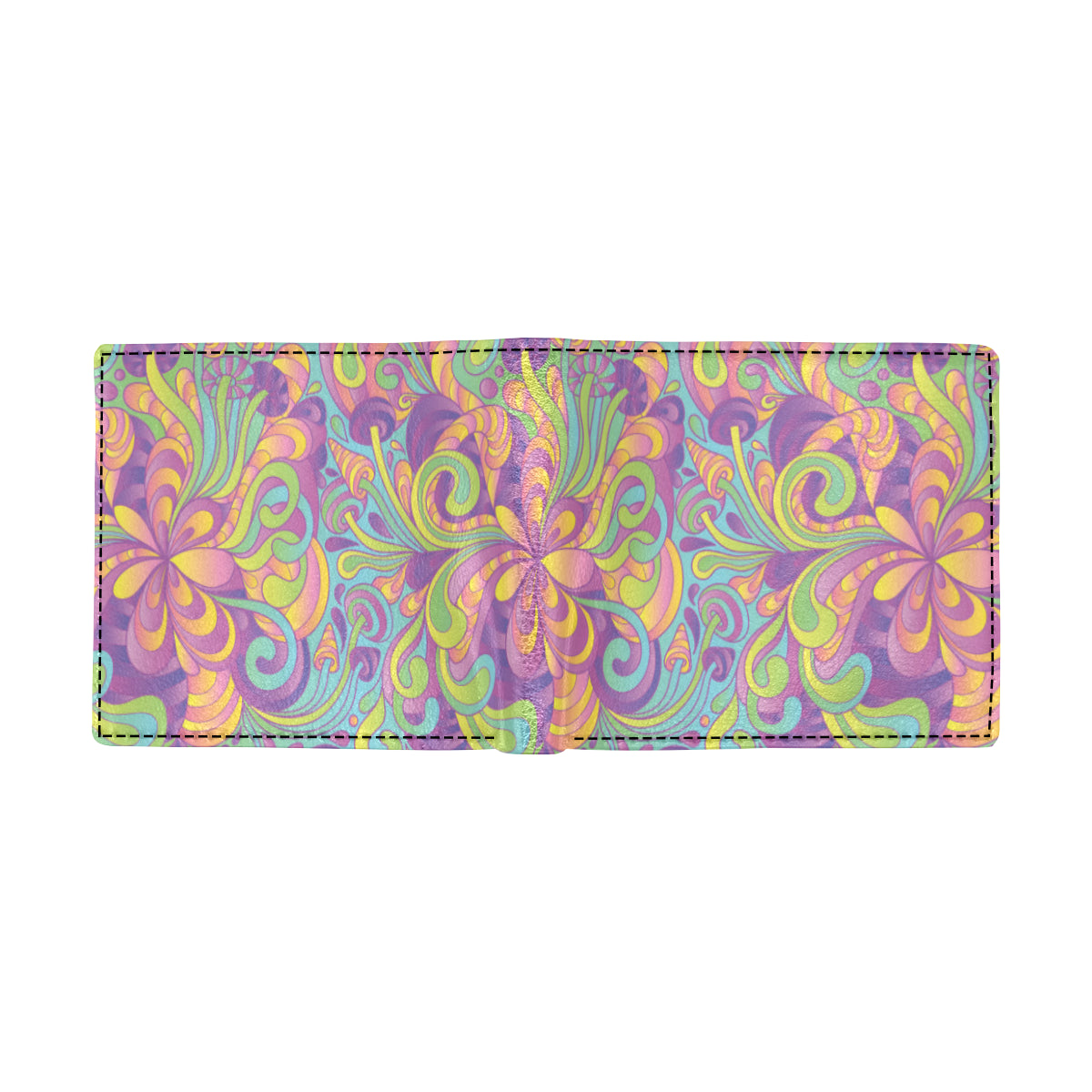 Psychedelic Mushroom Pattern Print Design A05 Men's ID Card Wallet
