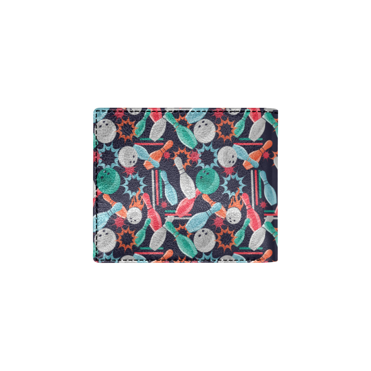 Bowling Pattern Print Design 08 Men's ID Card Wallet