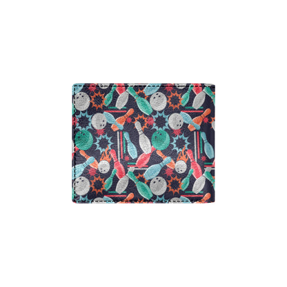 Bowling Pattern Print Design 08 Men's ID Card Wallet